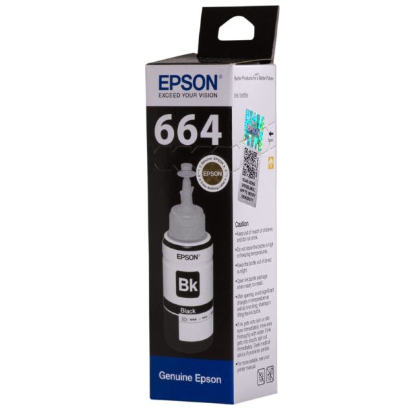 Epson Black 70Ml Ink Bottle T6641 - 664