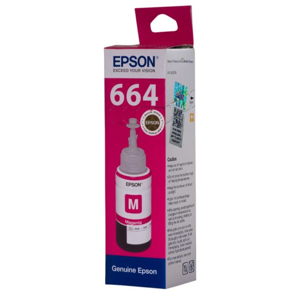 Epson Magenta 70Ml Ink Bottle T6643 - 664