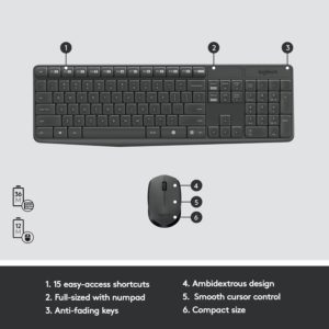 Logitech Keyboard & Mouse Combo Wireless MK235